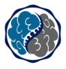 Brain with spine in center and a circle around the whole image