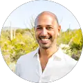 man standing in desert